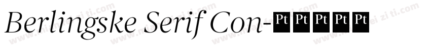 Berlingske Serif Con字体转换